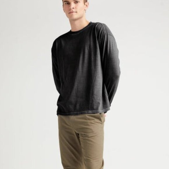 Richer Poorer NWT Mens XXL 2XL Charcoal Gray Relaxed Long Sleeve T-Shirt Cotton - Picture 1 of 8